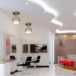 Plafoniera a filo LED Mini Style in metallo argentato, 20 cm