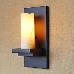 Applique da parete country retrò con luce ambientale, pittura, protezione occhi, E27 40 W