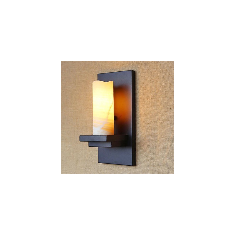 Applique da parete country retrò con luce ambientale, pittura, protezione occhi, E27 40 W