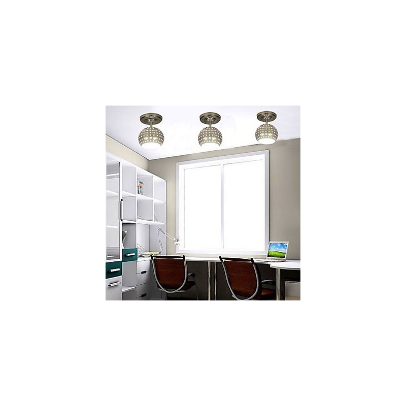 Plafoniera a filo LED Mini Style in metallo argentato, 20 cm