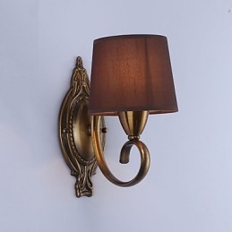 Applique da parete classica tradizionale elettroplaccata con protezione occhi E14 40 W