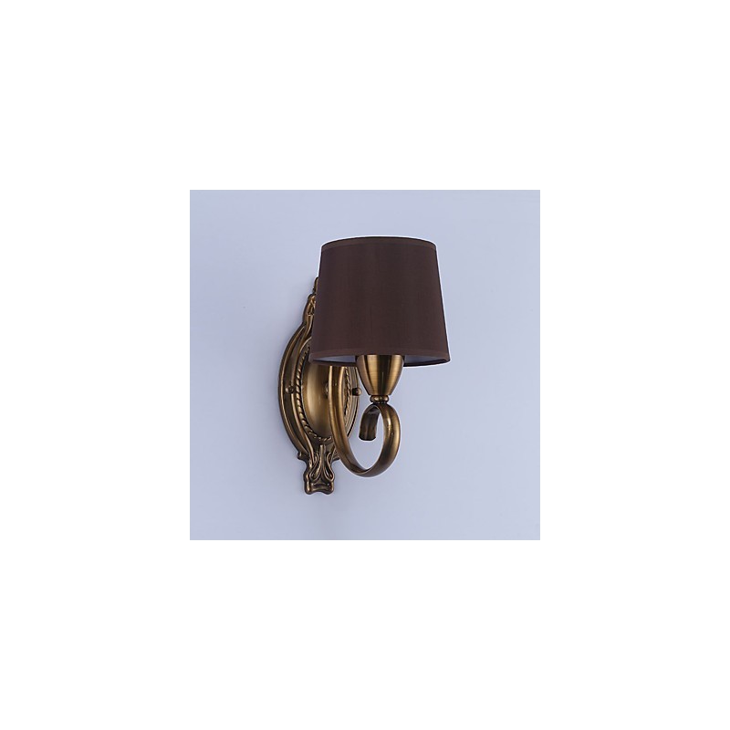 Applique da parete classica tradizionale elettroplaccata con protezione occhi E14 40 W