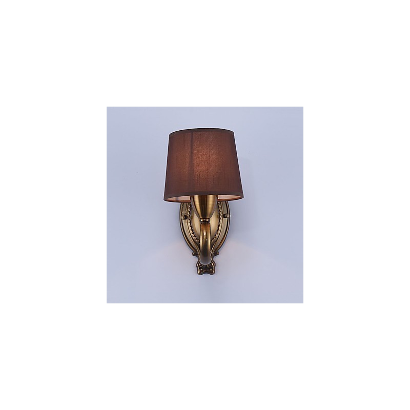 Applique da parete classica tradizionale elettroplaccata con protezione occhi E14 40 W