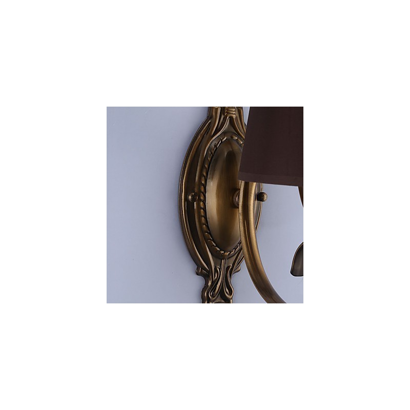 Applique da parete classica tradizionale elettroplaccata con protezione occhi E14 40 W