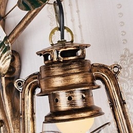 Applique da parete rustica Lodge Mini uplight dipinta