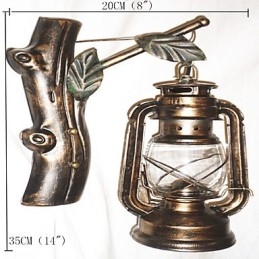 Applique da parete rustica Lodge Mini uplight dipinta