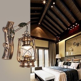 Applique da parete rustica Lodge Mini uplight dipinta