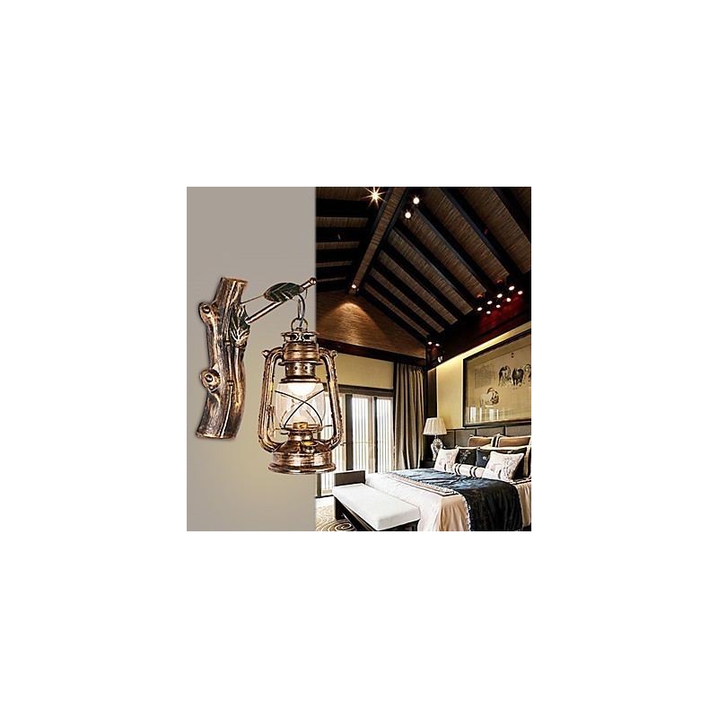 Applique da parete rustica Lodge Mini uplight dipinta