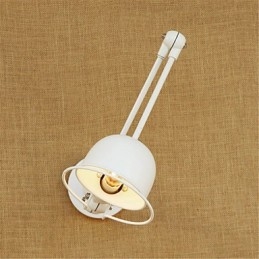 Applique da parete con braccio oscillante rustica moderna, luce ambientale, metallo, E14