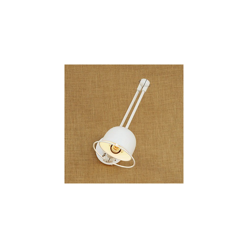 Applique da parete con braccio oscillante rustica moderna, luce ambientale, metallo, E14