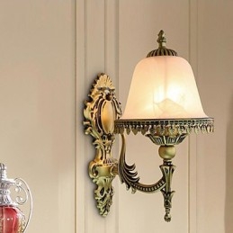 Applique da parete mini rustica moderna contemporanea stile country in metallo e vetro