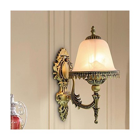 Applique da parete mini rustica moderna contemporanea stile country in metallo e vetro
