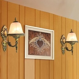 Applique da parete mini rustica moderna contemporanea stile country in metallo e vetro