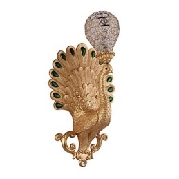 Applique da parete rustica/lodge dipinta con cristallo, stile mini