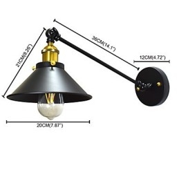 Applique da parete Buzz in ferro nero