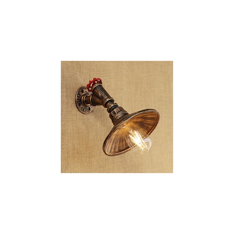 Applique da parete LED Mini country rétro in metallo, lampadina inclusa E26/E27