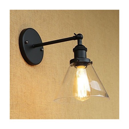 Applique da parete Mini rétro con luce ambientale, elettroplaccata, protezione occhi, E26/E27