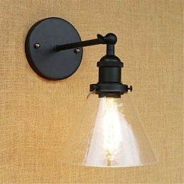 Applique da parete Mini rétro con luce ambientale, elettroplaccata, protezione occhi, E26/E27
