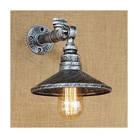 Applique da parete rustica country retrò dipinta mini con luce ambientale