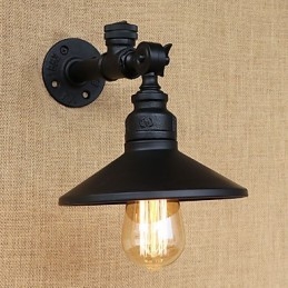 Applique da parete rustica country retrò dipinta mini con luce ambientale