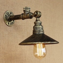 Applique da parete rustica country retrò dipinta mini con luce ambientale