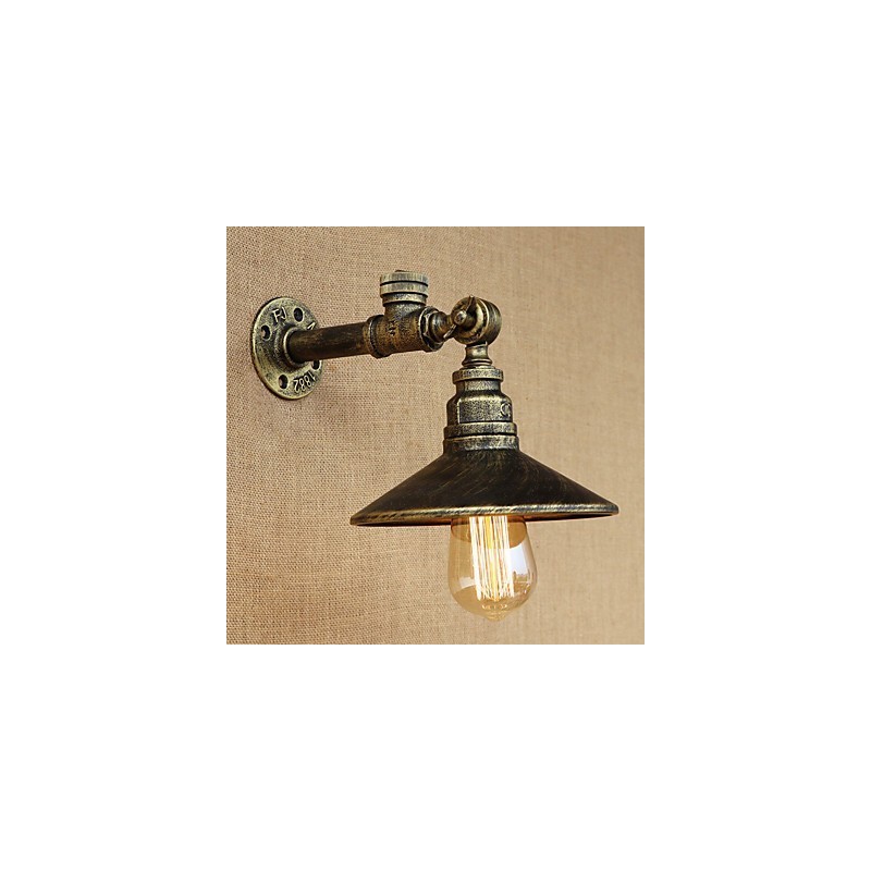 Applique da parete rustica country retrò dipinta mini con luce ambientale