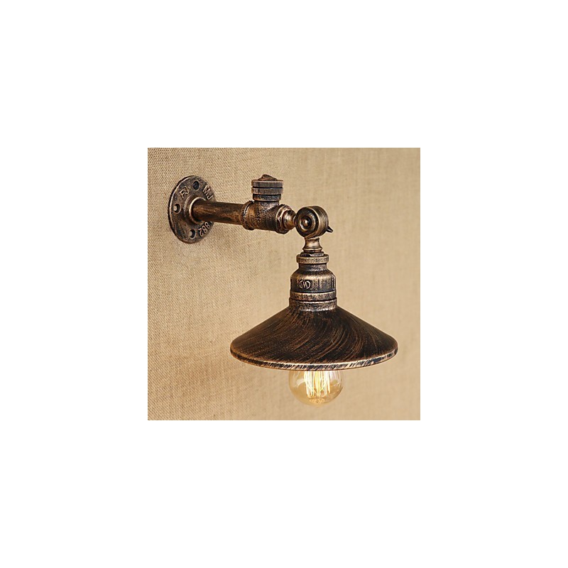 Applique da parete rustica country retrò dipinta mini con luce ambientale