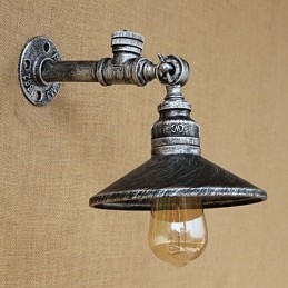 Applique da parete rustica country retrò dipinta mini con luce ambientale