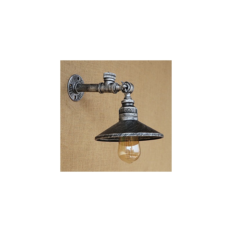 Applique da parete rustica country retrò dipinta mini con luce ambientale