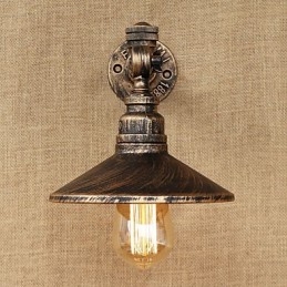 Applique da parete rustica country retrò dipinta mini con luce ambientale