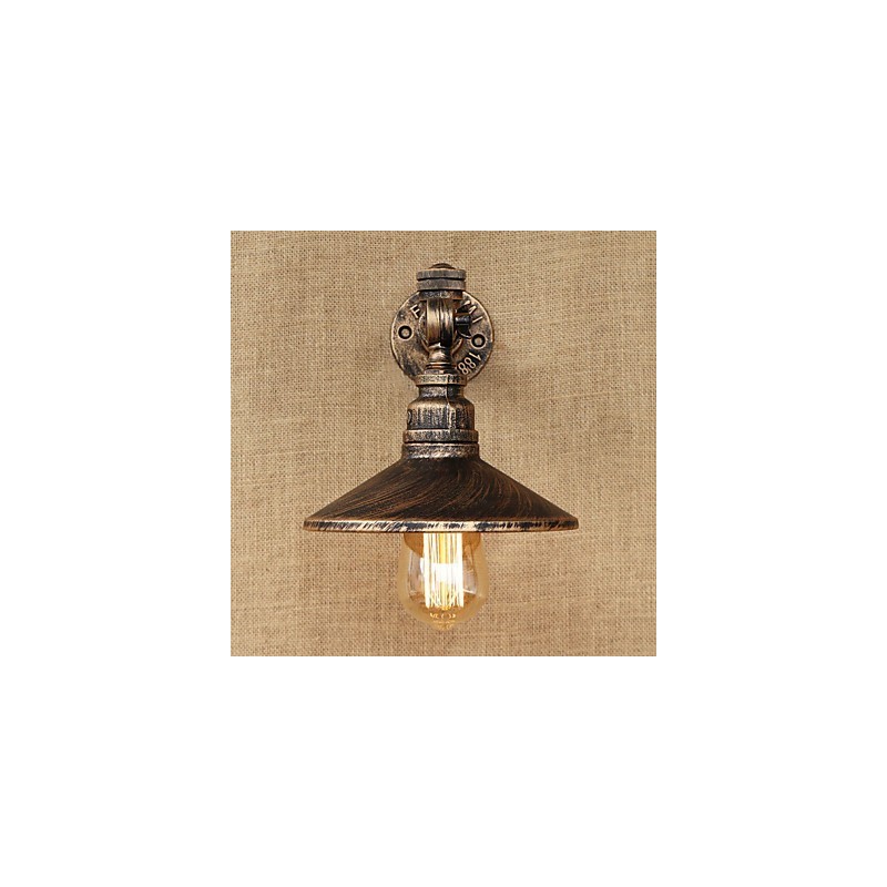 Applique da parete rustica country retrò dipinta mini con luce ambientale