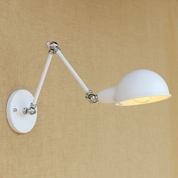 Applique da parete retrò moderna con braccio oscillante, protezione occhi, finitura elettrolitica