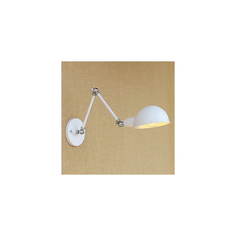 Applique da parete retrò moderna con braccio oscillante, protezione occhi, finitura elettrolitica