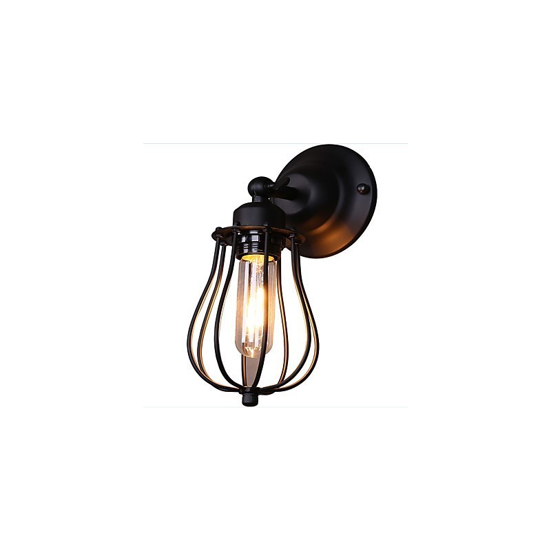 Applique da parete tradizionale/classica rustica country con braccio oscillante, pitturata