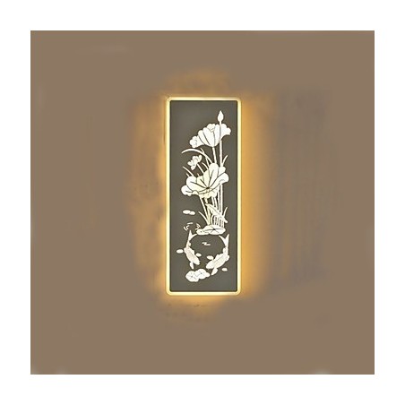 Applique da parete moderna e contemporanea, luce ambientale, LED integrato 22 W, 18 x 3 x 47 cm