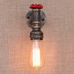 Applique da parete country retrò mini con luce ambientale e finitura dipinta