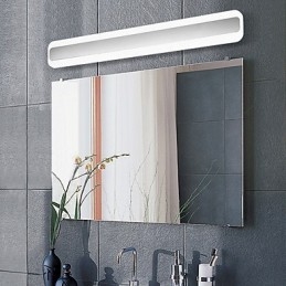 Applique da bagno moderna cromata con LED integrato 14 W 40 cm