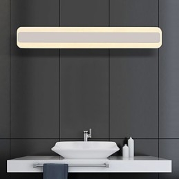 Applique da bagno moderna cromata con LED integrato 14 W 40 cm