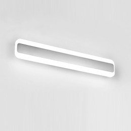Applique da bagno moderna cromata con LED integrato 20 W 60 cm