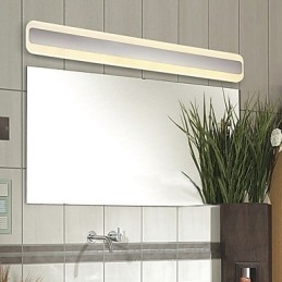 Applique da bagno moderna cromata con LED integrato 20 W 60 cm