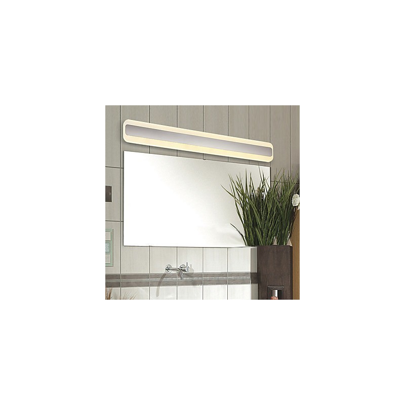 Applique da bagno moderna cromata con LED integrato 20 W 60 cm
