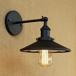 Applique da parete country retrò mini dipinta con luce ambientale E26/E27