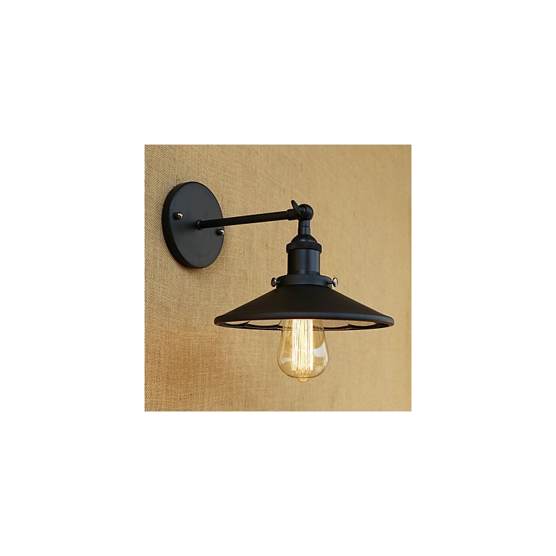 Applique da parete country retrò mini dipinta con luce ambientale E26/E27