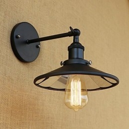 Applique da parete country retrò mini dipinta con luce ambientale E26/E27