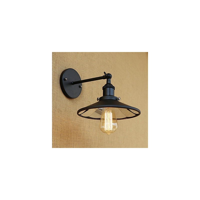 Applique da parete country retrò mini dipinta con luce ambientale E26/E27