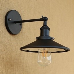 Applique da parete country retrò mini dipinta con luce ambientale E26/E27