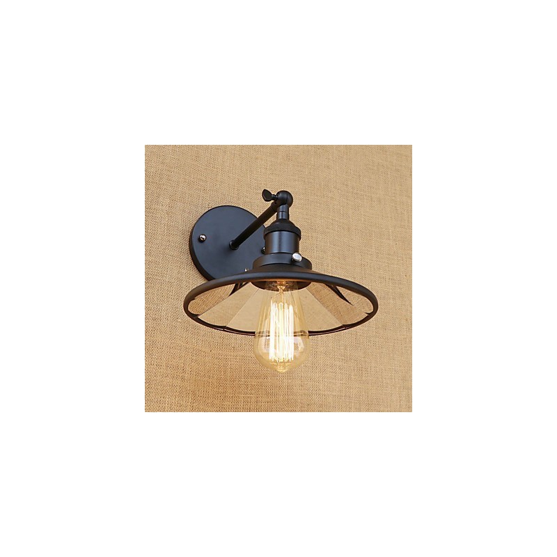 Applique da parete country retrò mini dipinta con luce ambientale E26/E27