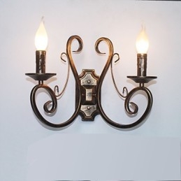 Applique da parete retrò stile americano per camera da letto, braccio oscillante, metallo