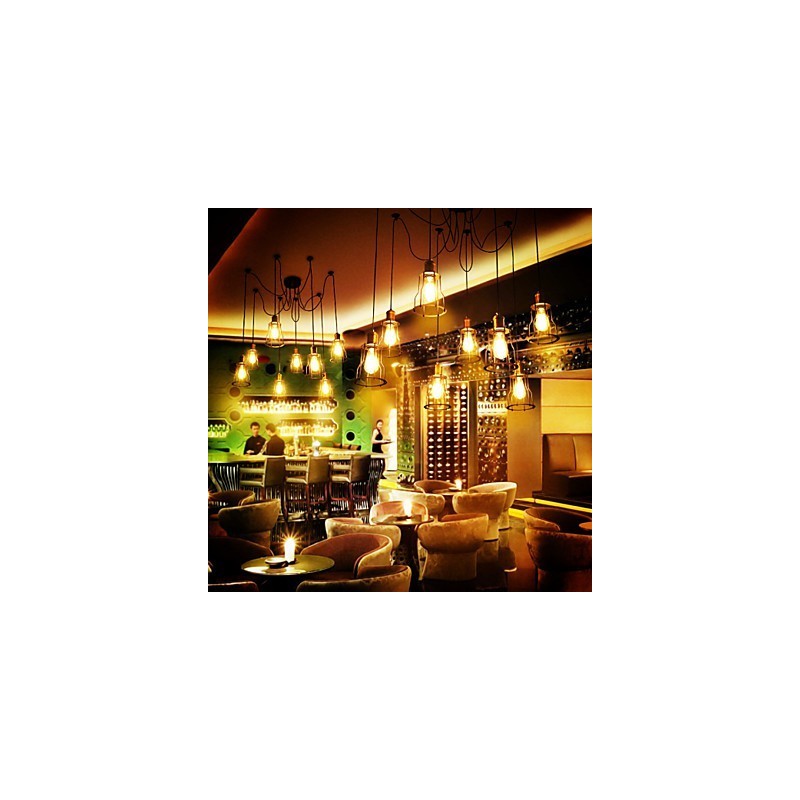 Lampadario country in metallo dipinto con 8 lampadine E26/E27