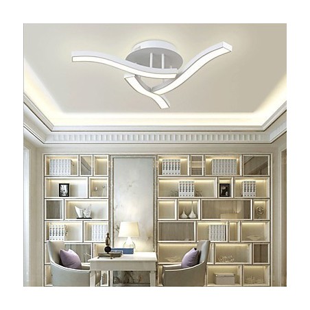 Plafoniera a filo moderna e contemporanea bianca LED integrato 45W 72,5 cm